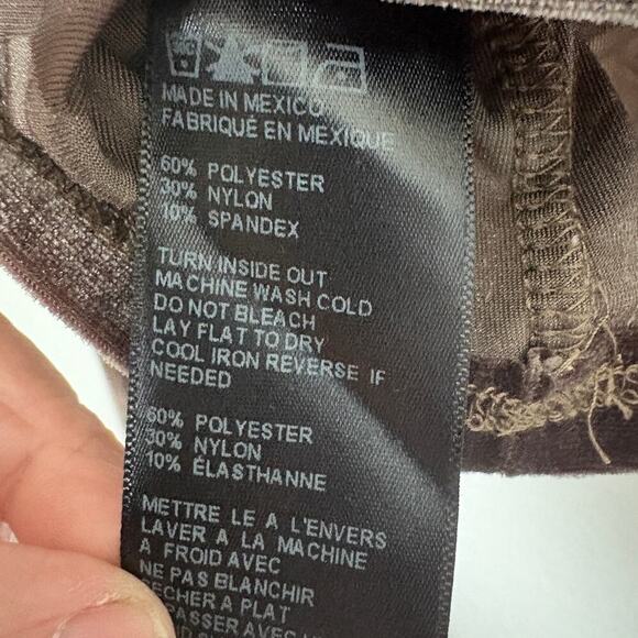 Out From Under star print velvet tie front top XS brown celestial grunge - Picture 5 of 5